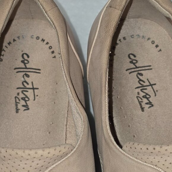 WOMENS CLARKS SHARON CRYSTAL LACE UP OXFORD SUEDE AND LEATHER WEDGE BOTTOM SIZE - Picture 5 of 7